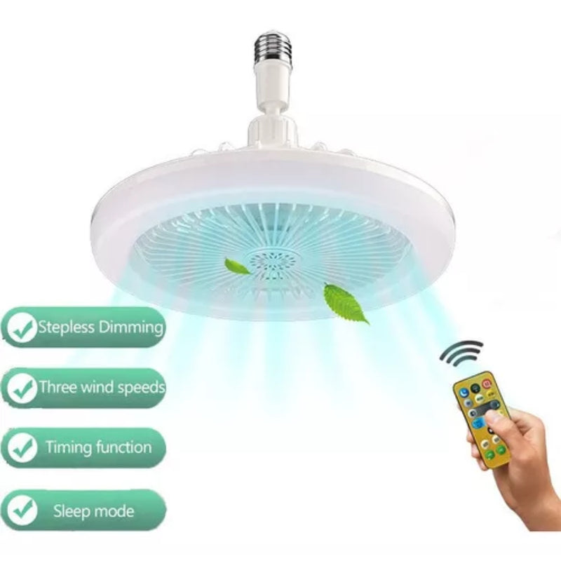 Ventilador Bombillo Techo Con De Luz Led