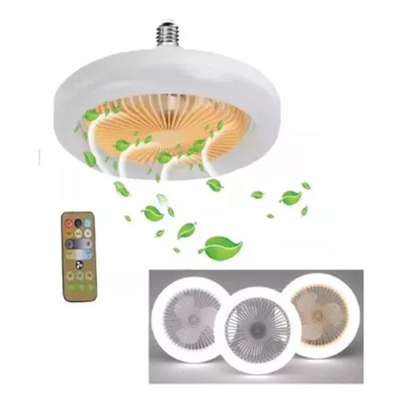 Ventilador Bombillo Techo Con De Luz Led