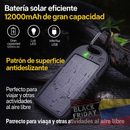 Power Bank Solar Batería 5000mah LuzLed